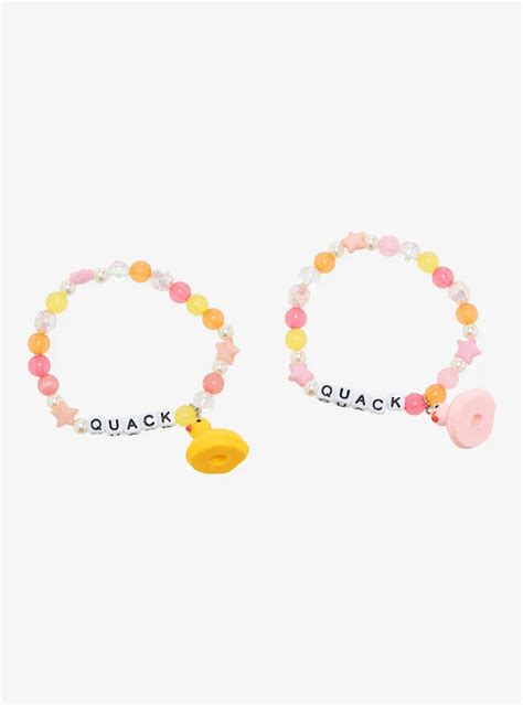 Hot Topic Rubber Duck Best Friend Beaded Bracelet Set Mall Of America