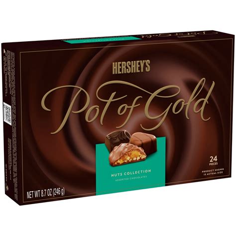 Hersheys Pot Of Gold Nuts Collection Assorted Chocolate 24 Ct 036 Oz