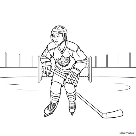 Nhl Hockey Player Coloring Page