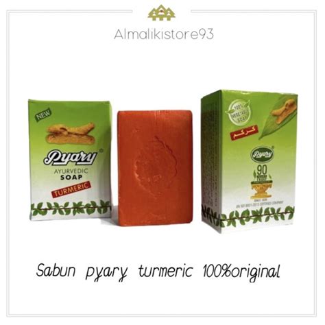 Jual Sabun Arab Pyary Turmeric 100original Ayurvedic Soap Shopee