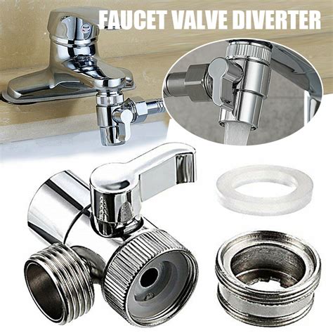 New Switch Faucet Adapter Sink Splitter Diverter Valve Water Tap