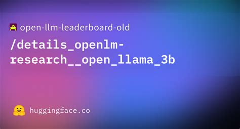 Open Llm Leaderboard Details Openlm Research Open Llama 3b At Main