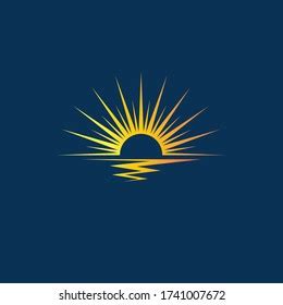 Golden Sun Logo Design Stock Vector (Royalty Free) 1317716177 ...