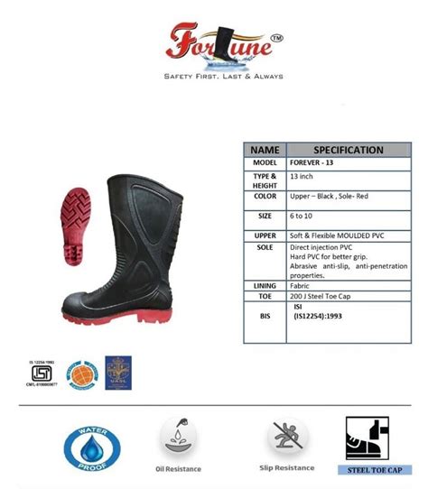 Fortune Forever 13 Isi Red Sole Gumboot At Rs 290 Pair Gumboots In