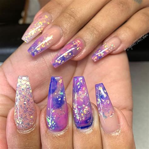 Aurora Nails Nail Place Glitter Flake Shattered Glass Foil Nails