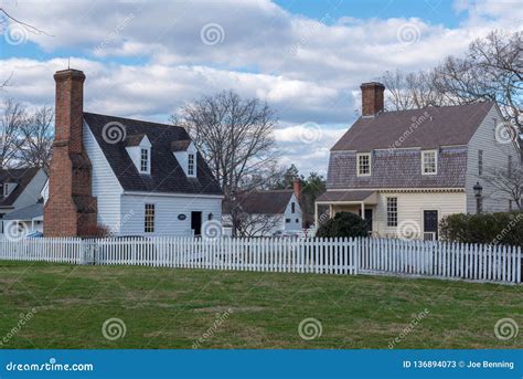 Colonial Houses In Williamsburg Va Editorial Stock Photo Image Of