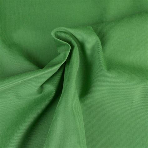 tissu velours cotele milleraies coton vert feuille oeko tex