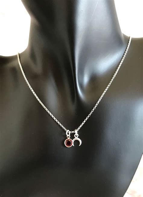Sterling Silver July Birthstone Necklaces Swarovski - Etsy UK
