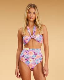 Salty Blonde Halleys Garden High Waisted Bikini Bottoms Billabong