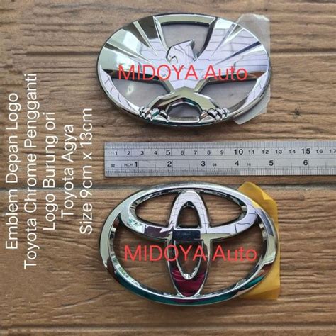 Jual Emblem Depan Logo Toyota Chrome Pengganti Logo Burung Toyota Agya