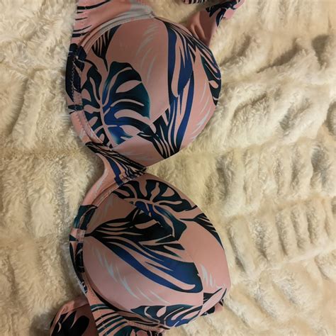Pink And Blue Floral Bikini Top Floralbikini Depop