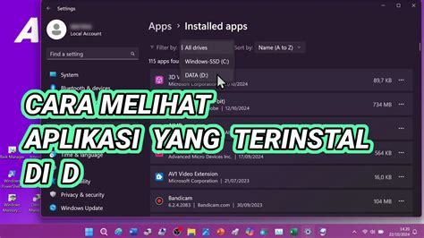 Tutorial Melihat Aplikasi Yang Terinstal Di Drive D Di Komputer Laptop