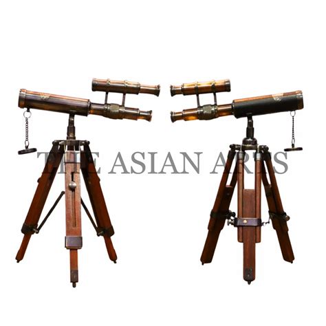 Brown Antique Brass Telescopes With Wooden Tripod Stand 1500 Mm At ₹ 2000 In Roorkee