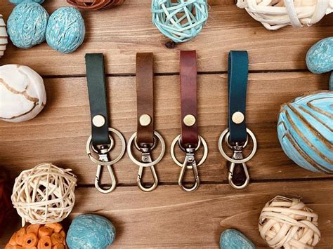 Personalized Leather Keychain Customized Keychaincustom Etsy