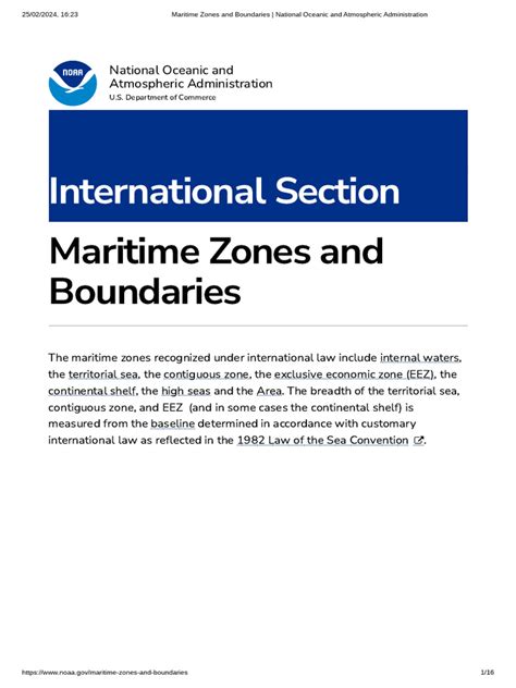 Maritime Zones and Boundaries - National Oceanic and Atmospheric ...