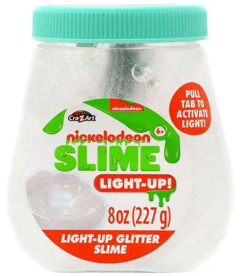 Nickelodeon Slime Light-Up Glitter White Slime Cra-Z-Art - ToyWiz