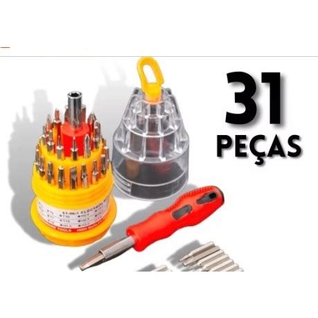 Jogo De Chaves Kit 31 In 1 Precisão Fenda Torx Alen Philips Pontas De