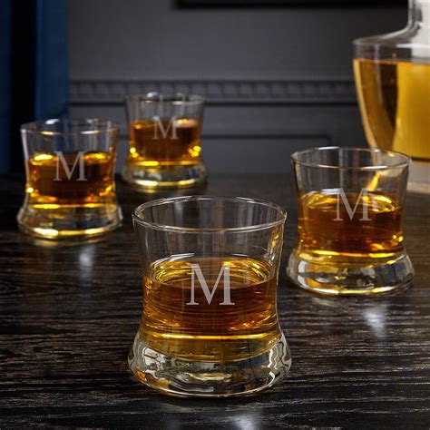 Clooney Personalized Bourbon Glasses Set Of 4 Whiskey Lover Ts