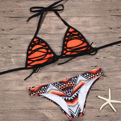 Aliexpress Buy Butterfly Print Bikini Set Women S Sexy Bikini