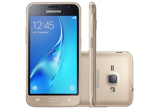 Smartphone Samsung Galaxy J1 2016 8GB Dourado Dual Chip 3G Câm 5MP