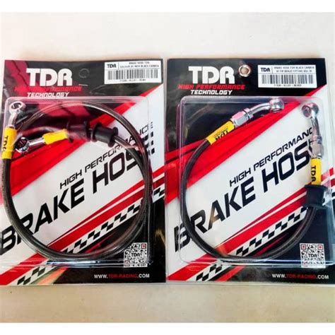 Jual REAL MURAH BRAKE HOSE SELANG REM DEPAN BELAKANG TDR CARBON 90CM