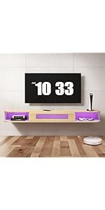 Amazon Bixiaomei Floating TV Stand In Solid Wood 52 High Gloss