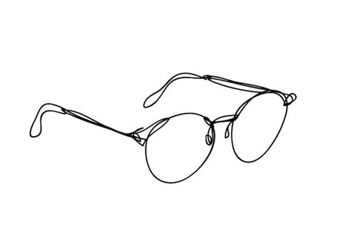 Premium Vector Glasses Line Drawing Style Continuous Line Art Vector Illustration