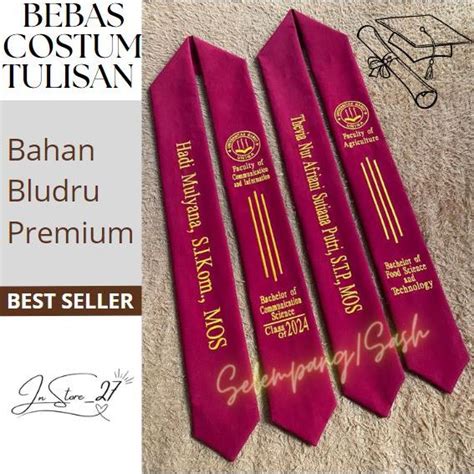 Jual Selempang Kalung Wisuda Bludru Hari Jadi Selempang Leher