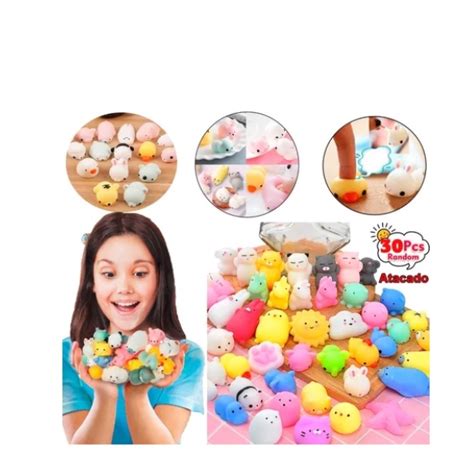 Kit Tiktok Brinquedo Silicone De Bichinho Macio Anti Cura Stress De