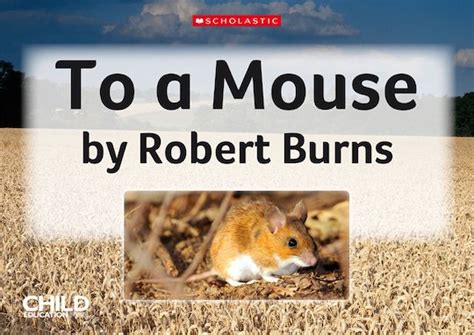 ‘to A Mouse Poem By Robert Burns Scholastic Shop