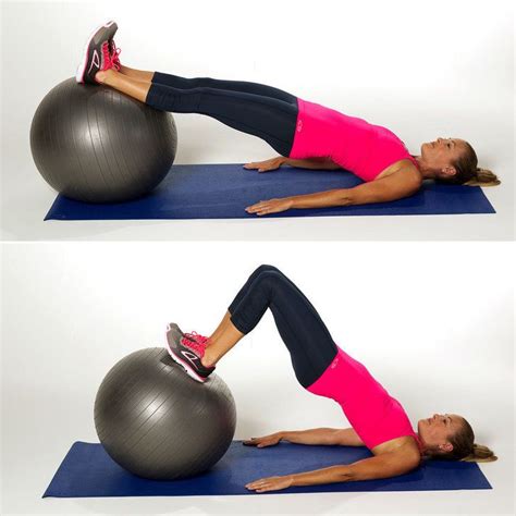 Lying Hamstring Curl Exercise Hamstring Curls Ball Exercises