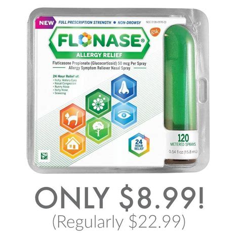 Flonase Nasal Spray Coupons 120 Dose Just 899 At Rite Aid Reg 2299