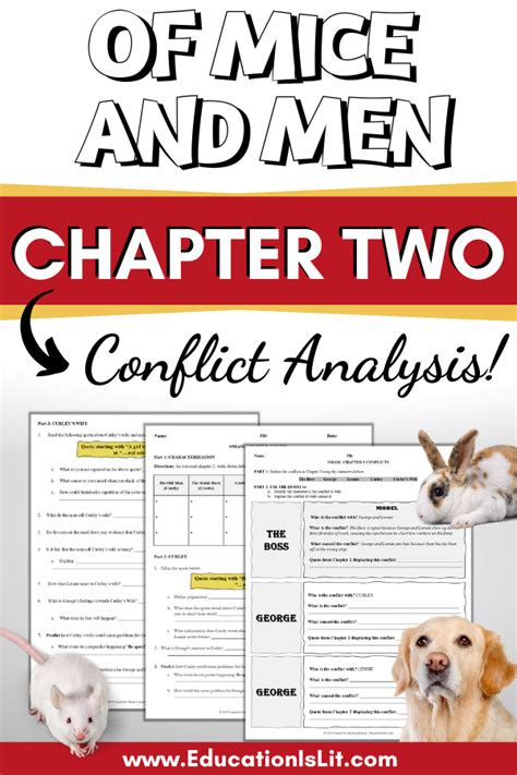 Print Digital Of Mice And Men Chapter Study Guide And Conflict Analysis