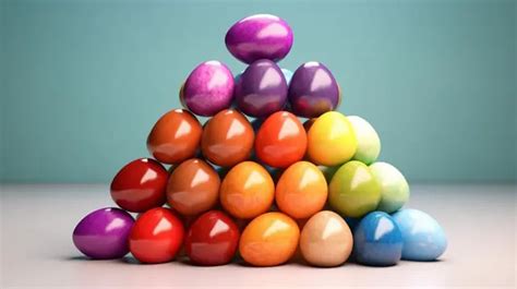 Colored Easter Eggs Vector Art Png Colorful 3d Easter Eggs 3d Easter