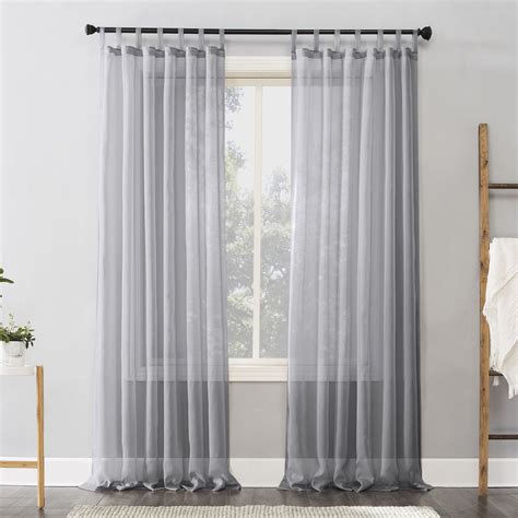 No 918 Emily Voile Sheer Tab Top Curtain Panel 59 X84 Silver Gray