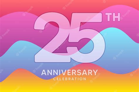 Premium Vector 25 Year Anniversary Vector Template Design Illustration