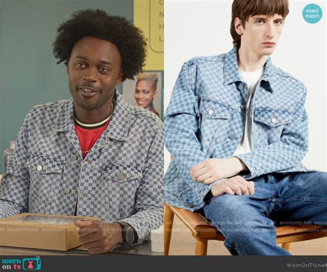 Wornontv Noahs Denim Checkerboard Jacket On Grand Crew Echo Kellum