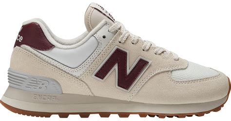 New Balance Suede 574 Running Shoes In Whitebrown Brown Lyst