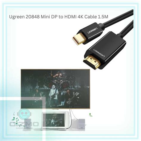 Ugreen 20848 Mini DP To HDMI 4K Cable 1 5M Gizmo Store