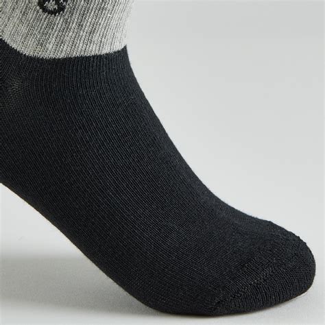 Kids High Sports Socks Tri Pack Blackgreywhite Adidas Decathlon