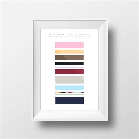 Taylor Swift the Eras Tour Setlist Inspired A4 Minimalist Art Print at ...