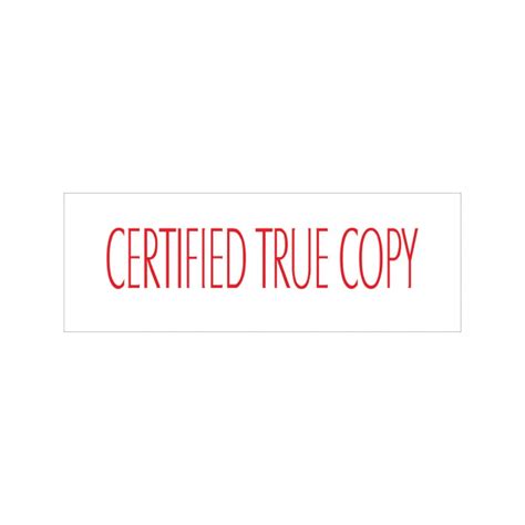 Certified True Copy Stock Stamp 4911/81 38x14mm | Rubber Stamps Online ...