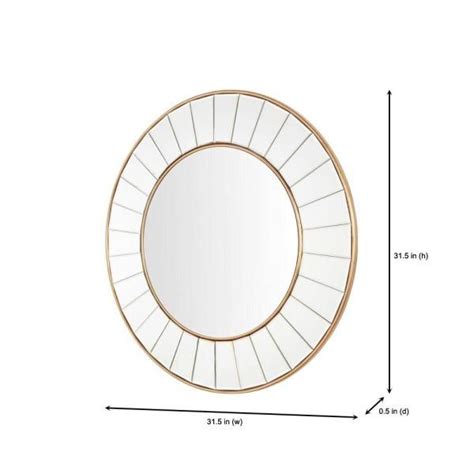 Home Decorators Collection Medium Round Gold Beveled Glass Classic