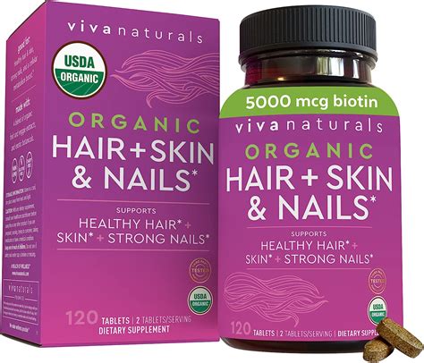 Organic Hair Skin and Nails Vitamins for Women– B | Ubuy India