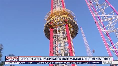 Report Orlando FreeFall S Operator Made Manual Adjustments To Ride