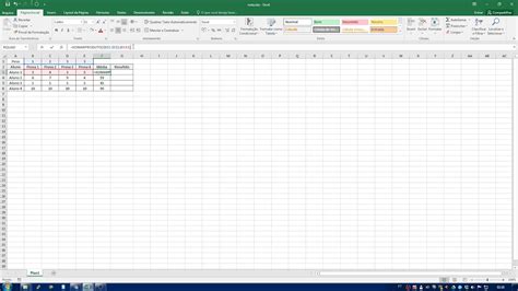 Planilha De Notas No Excel Youtube