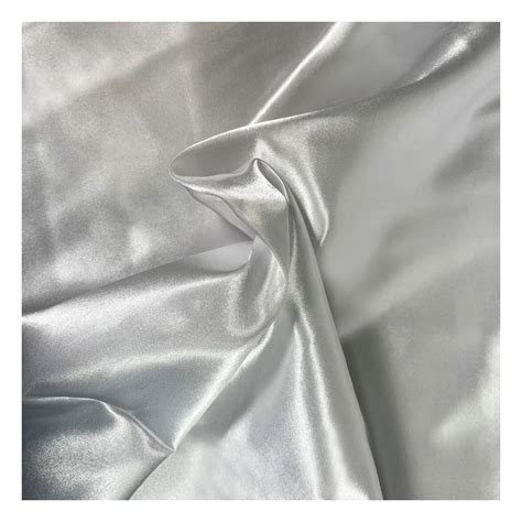 White Silky Satin Fabric By The Metre Hobbycraft