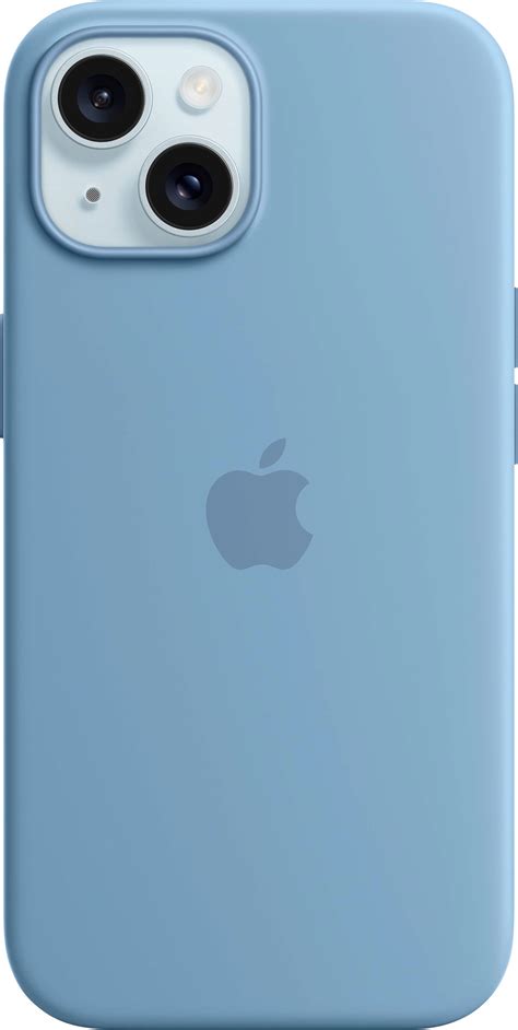 Apple iPhone 15 Silicone Case with MagSafe Winter Blue MT0Y3ZM/A - Best Buy