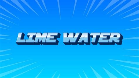 Premium Photo Lime Water 3D Blue Text