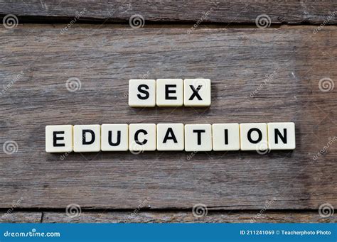 Square Letters With Text Sex Education Top View Stock Image Image Of